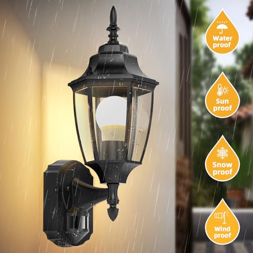 Motion Sensor Outdoor Wall Lights Fixtures (2 Count)