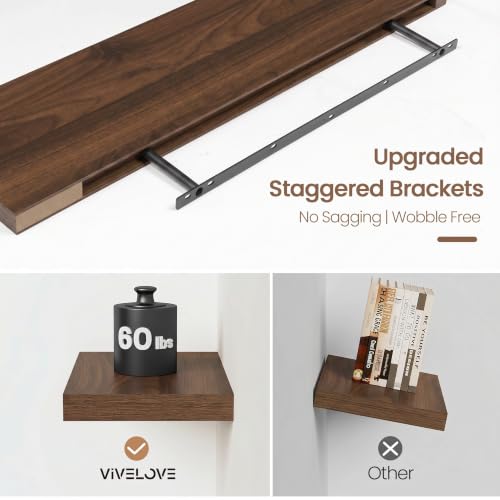 Floating Shelves 9 inch Deep 55”Long Set of 2 (2 Count)