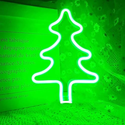 Christmas Tree Neon Light Signs for Bedroom Bedside Dorm Wall Decor