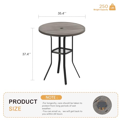 35.5" Round Outdoor Bar Table