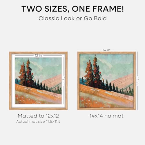 14x14 Natural Oak Picture Frame