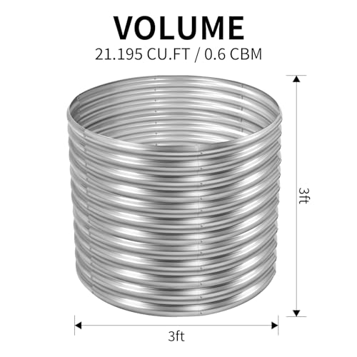3×3×3ft Galvanized Raised Garden Bed Kit