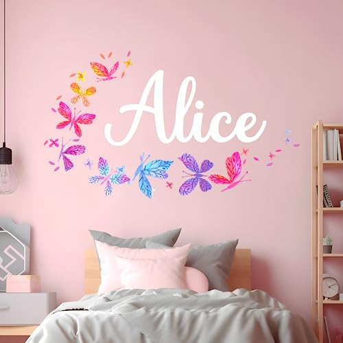 Personalized Name Wall Decals for Girls Bedroom