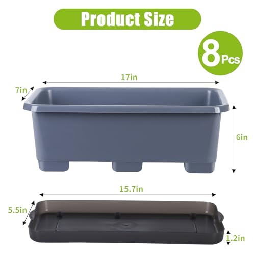 Window Box Planter 8 Pcs (8 Count)