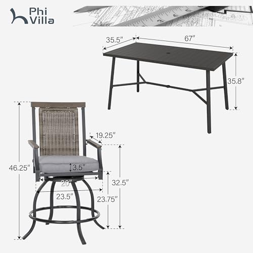 Outdoor Bar Dining Set 7 Piece (7 Count)