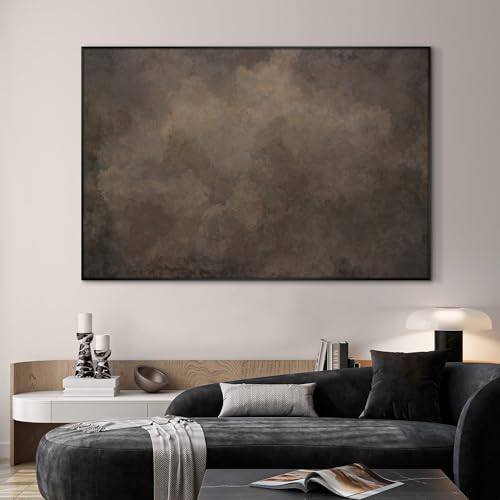 46"x72" Extra Large Framed Wall Art Neutral Cloudy Abstract Illustration
