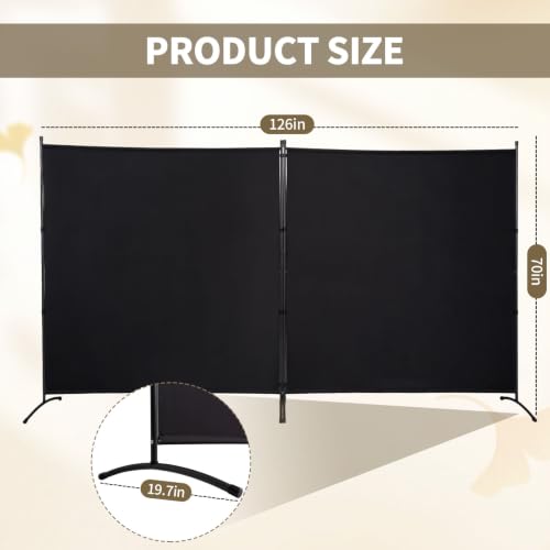 Extra Wide 2 Panel Room Divider