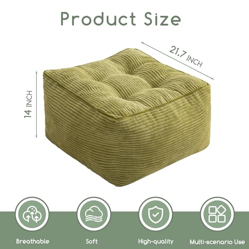 Square Stuffed Pouf Ottoman