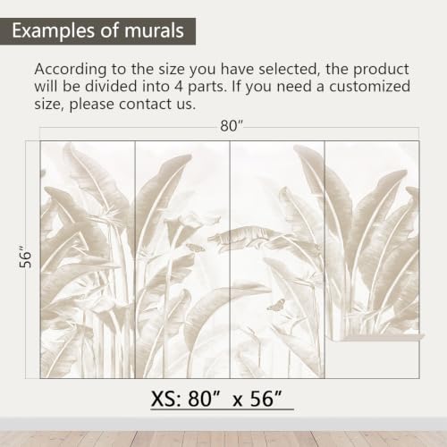 Tropical Banana Leaf Peel and Stick Wallpaper Walls Mural