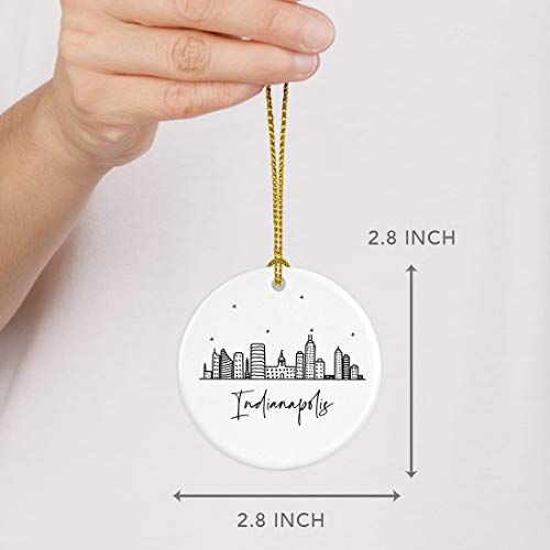 Round Ceramic Porcelain Christmas Tree Ornament Keepsake Gift
