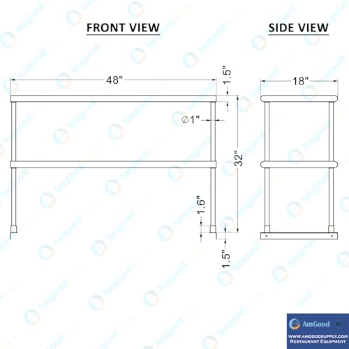 48 Inch Double Tier Overshelf