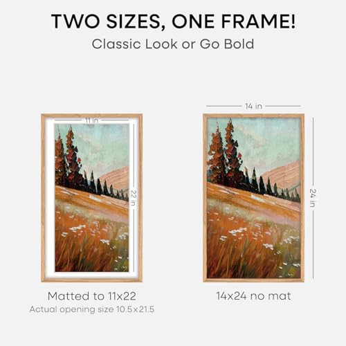 14x24 Natural Oak Picture Frame (2 Count)