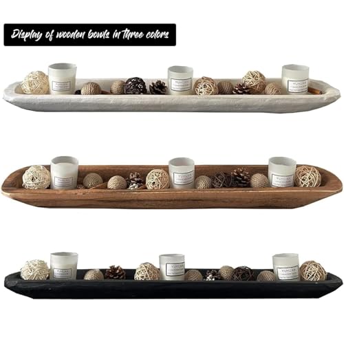 Wooden Dough Bowl Decor