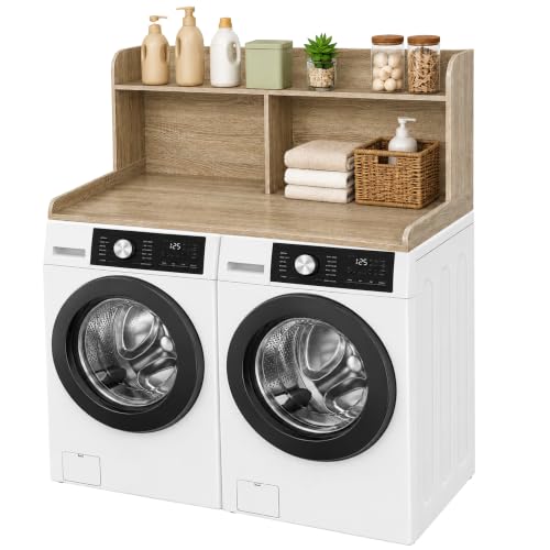 Washer Dryer Countertop with Extra Tall Shelf