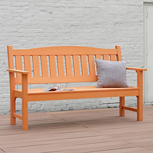 3 Person Poly Lumber Outdoor Bench Weatherproof