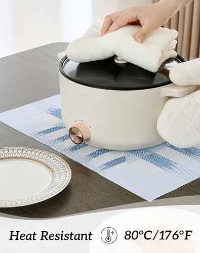 Geometric Print Blue Placemats Set of 12 (2.5 Count)