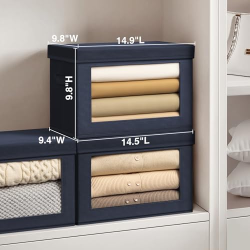 Stackable Storage Bins with Lids (5 Count)