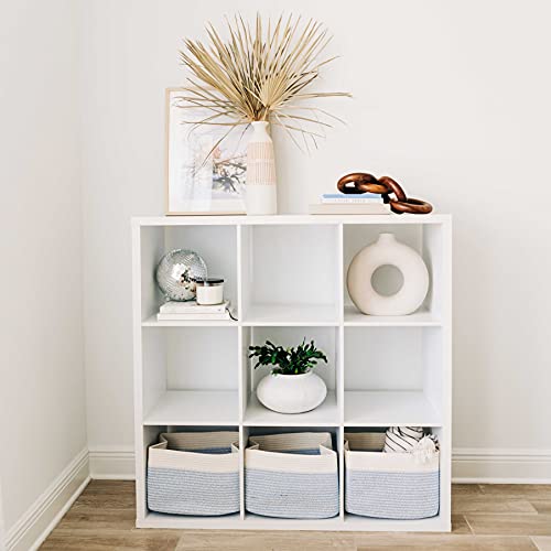 Cotton Rope Baskets for Shelves (3 Count)