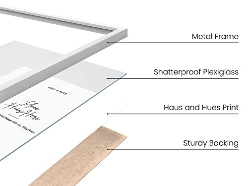 5x7 White Aluminum Frame Set of 6