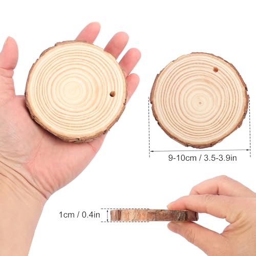 80 PCS 3.6 4 Inch Unfinished Wood Slices (80 Count)