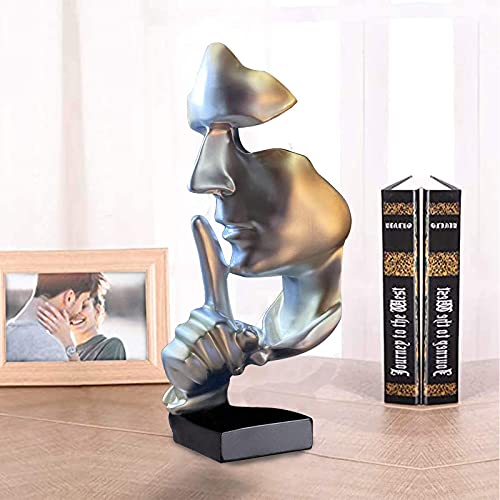 Abstract Statues Silence is Gold Decorative Objects