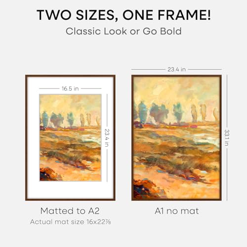 A1 Brown Oak Poster Frame