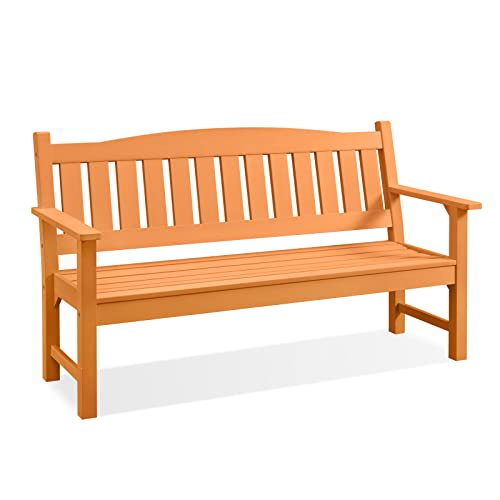 3 Person Poly Lumber Outdoor Bench Weatherproof