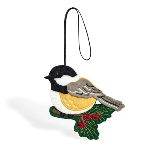 Winter Chickadee Christmas & Birthday Card with Notecard & Envelope