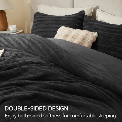 Faux Fur King Size Comforter Set