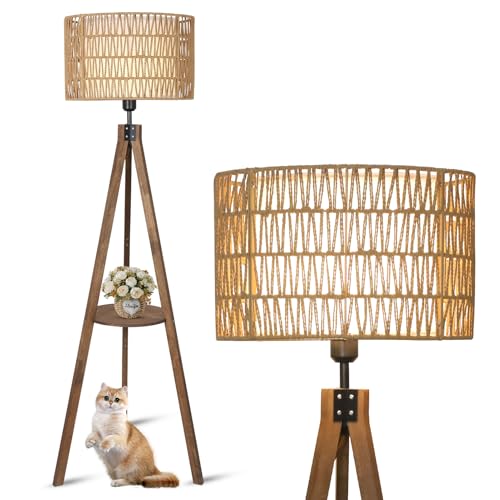 Boho Tripod Floor Lamps for Living Room