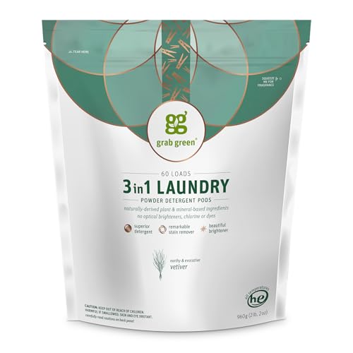 3-in-1 Laundry Detergent Pods, 60 Count, Vetiver