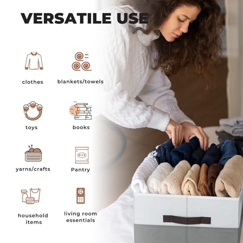6 Pack Clothes Bins for Organization (6 Count)