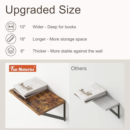 10 Inch Deep Floating Shelves (2 Count)