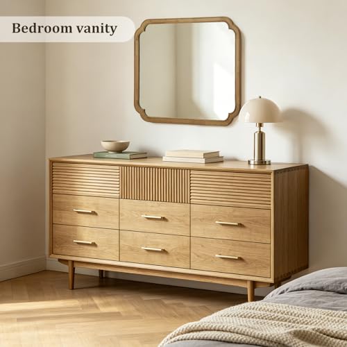 30" x 36" Wood Bathroom Mirror for Wall Mounted