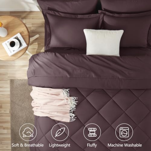 King Comforter Set 102"x90" Cocoa Powder