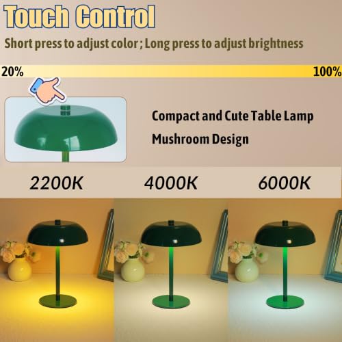 Cordless LED Mushroom Table Lamp