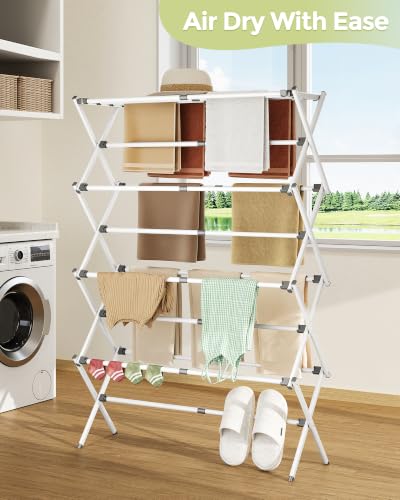 4 Tier Foldable Clothes Drying Rack