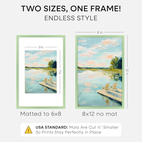 8x12 Green Picture Frame