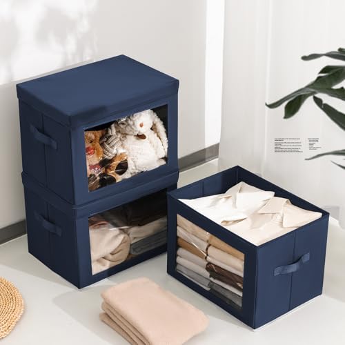 Stackable Storage Bins with Lids (5 Count)