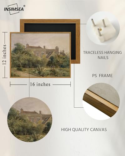 Framed Canvas Wall Art Vintage Decor