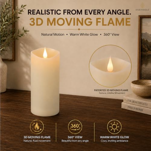 Tall Flameless Candles with Timer