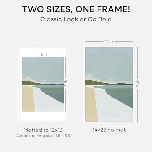 14x22 White Oak Picture Frame