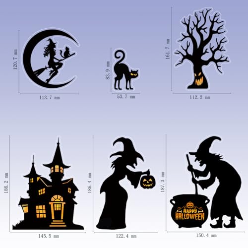 150 Pcs Halloween Window Clings Halloween Decor Indoor Bats Window Decoration (195 Count)