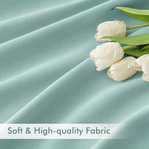 Aqua Back Tab Blackout Curtains 52x84 Inch Length 2 Panels Set (2 Count)