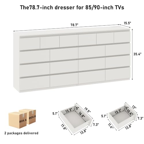 White Malm Dresser for Bedroom