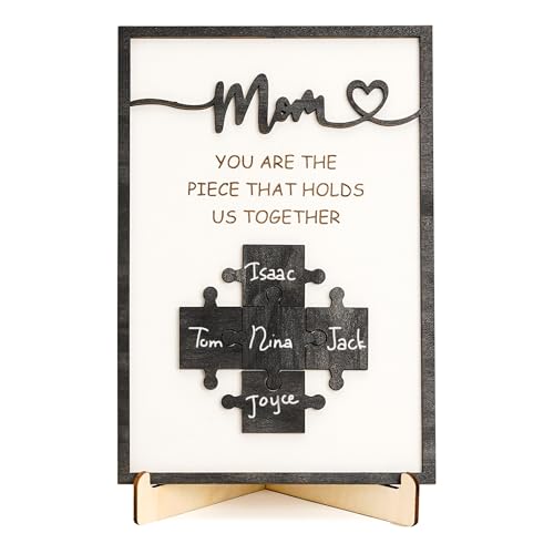 Wooden Mom You are the Piece that Holds Us Together Decor Sign