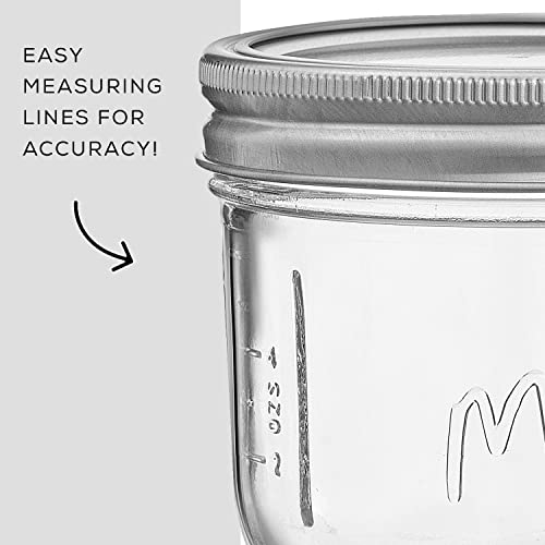 8 Oz Mason Jars With Lids (6 Count)