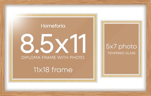 11x18 Natural Oak Diploma Frame (2 Count)