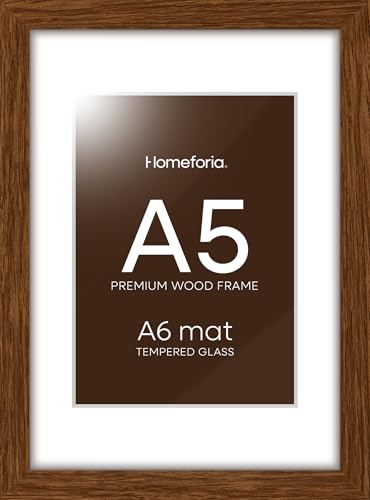 A5 Brown Oak Picture Frame