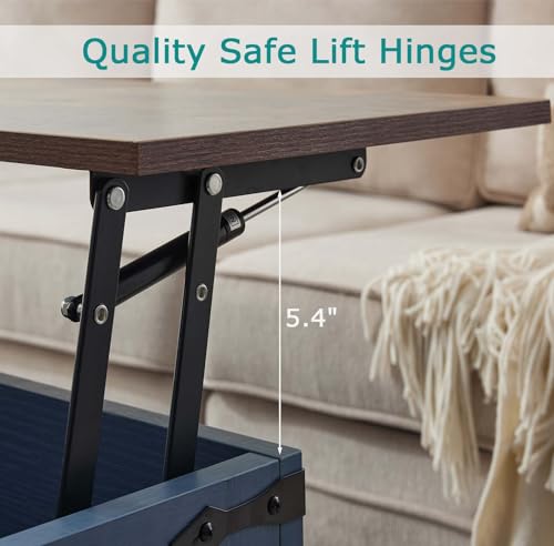 Blue Coffee Table with Storage
